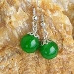 Uhani Sibirski žad - okrogli