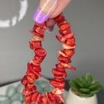 Zapestnica 'Obilje in blaginja' - Rdeča korala