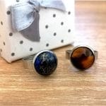 Komplet Prstanov Obilje in Mir - Lapis lazuli in Tigrovo oko