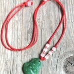 Tibetanska ogrlica buda zeleni žad