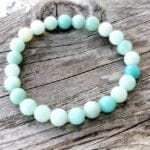 Zapestnica amazonit okrogli kristali