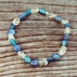 Zapestnica Blagostanje (citrin, apatit in kijanit)