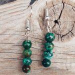 Uhani naravni afriški turkiz