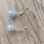 Uhani Modri aventurin